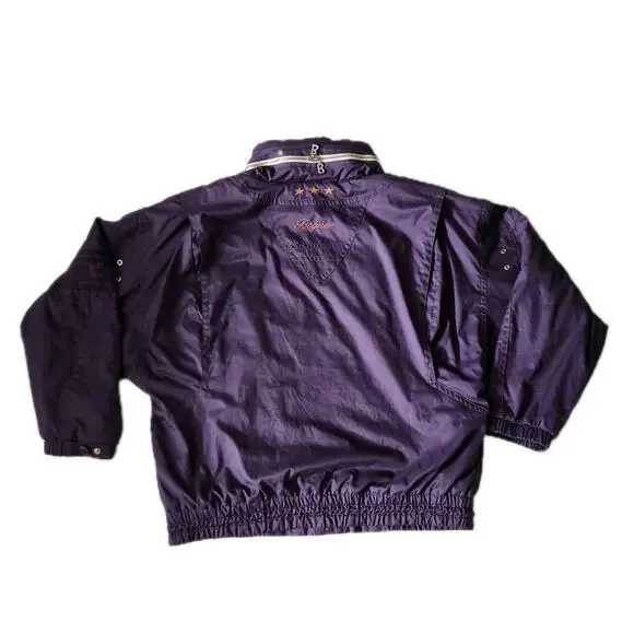 Bogner Vintage Purple Full Zip Retractable Hood Ski Jacket Women's Size 42 Read - Picture 2 of 12